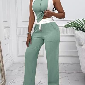 Drawstring Pants And Top
